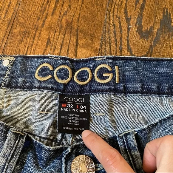 COOGI 32x34 Men's Straight Leg Jeans Light Blue - Picture 9 of 11